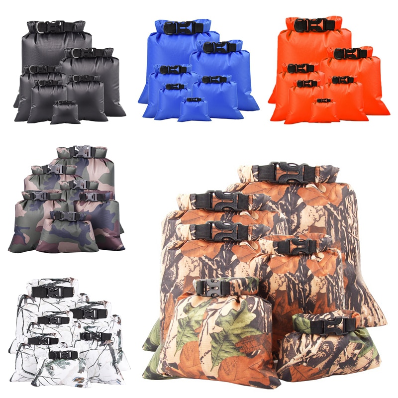 6 unids/lote bolsa seca impermeable portátil para exteriores Camping senderismo canoa flotante canoa ultraligera mochilas saco bolsa de almacenamiento