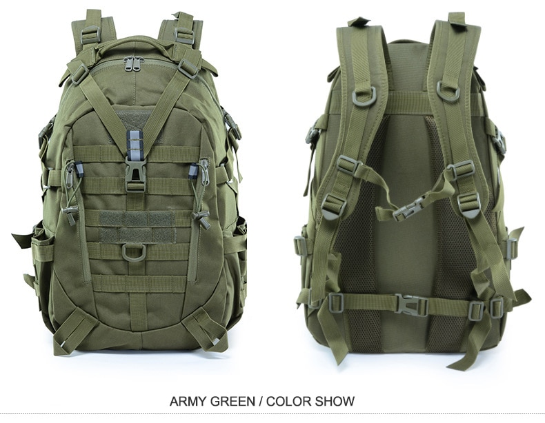 Mochila militar De 40L para acampada, para hombre, estilo militar táctico, Molle, para escalada, senderismo y exteriores, Tas deportivas XA714WA