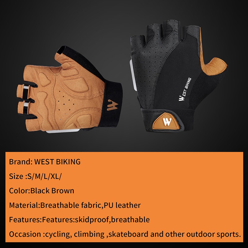 WEST ciclismo guantes Anti-slip transpirable hombres mujeres guantes Anti-shock deporte al aire libre bicicleta MTB bicicleta guantes de moto o bicicleta