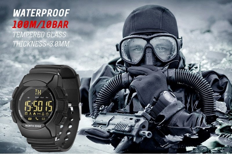 NORTH EDGE podómetro calorías Bluetooth hombres relojes deportivos detección de distancia reloj Digital correr natación reloj de pulsera