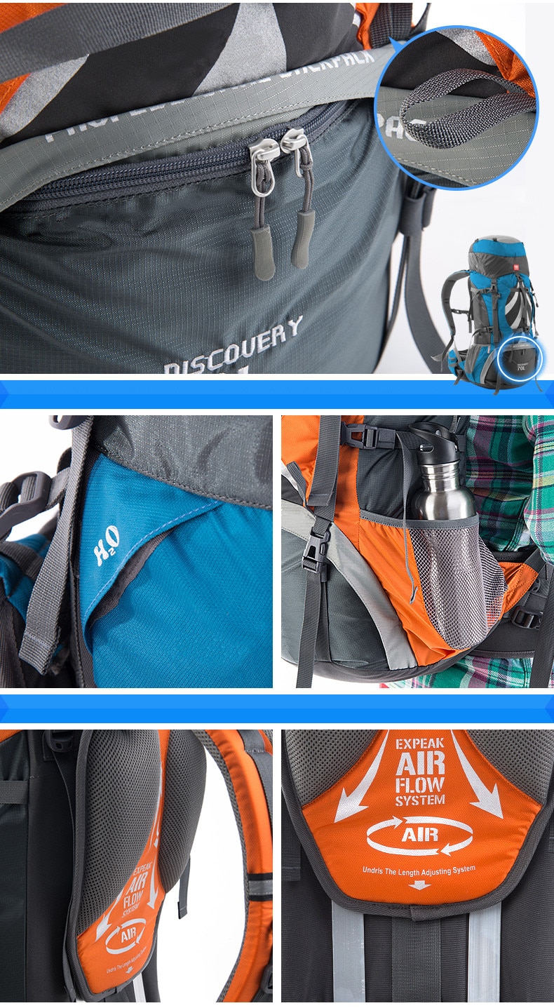 Mochila NatureHike de 70 L, mochila de senderismo para exteriores, mochila de viaje impermeable de nailon, Mochila deportiva con marco externo de aleación de aluminio Mochila NatureHike de 70 L, mochila de senderismo para exteriores, mochila de viaje impermeable de nailon, Mochila deportiva con marco externo de aleación de aluminio