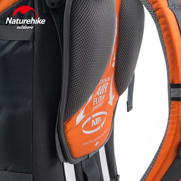 NatureHike de 70 L, mochila de senderismo Outdoor, mochila de viaje impermeable de nailon, deportiva con marco externo de aluminio - Imagen 4