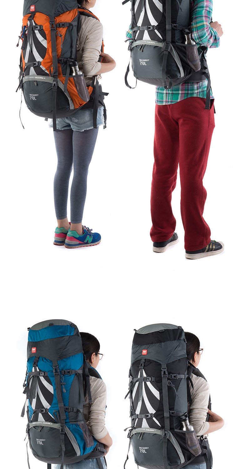 Mochila NatureHike de 70 L, mochila de senderismo para exteriores, mochila de viaje impermeable de nailon, Mochila deportiva con marco externo de aleación de aluminio Mochila NatureHike de 70 L, mochila de senderismo para exteriores, mochila de viaje impermeable de nailon, Mochila deportiva con marco externo de aleación de aluminio