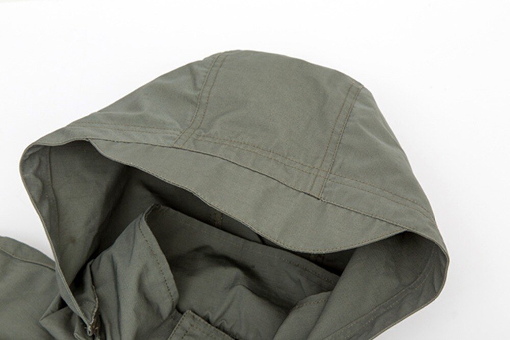 Chaqueta táctica para hombre nueva primavera otoño Ejército de EE. UU. M65 chaqueta de campo militar gabardina abrigos con capucha Casaco Masculino rompevientos