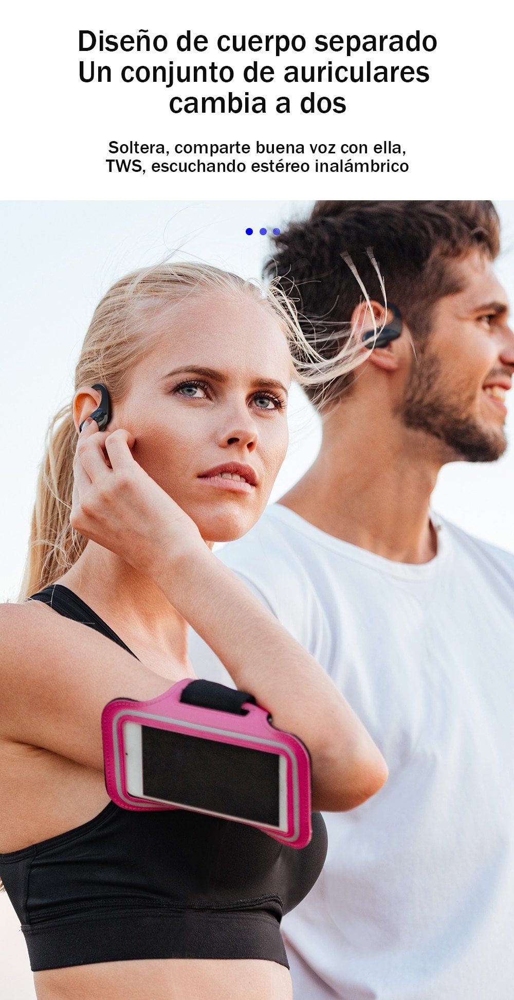 DACOM-auriculares TWS, inalámbricos por Bluetooth, auriculares estéreo deportivos de graves para iPhone y Samsung