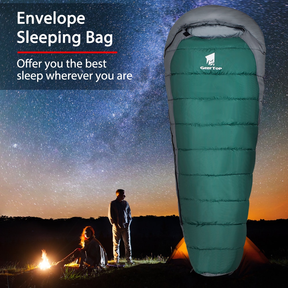 GeerTop de dormir seguro caliente 4 temporada Camping dormir equipo compacto impermeable mamá bolsas de dormir al aire libre senderismo turismo