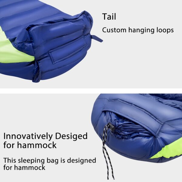Saco de dormir ultraligero / Hamaca, tienda impermeable de invierno, para acampar al aire libre, niños y adultos - Imagen 5