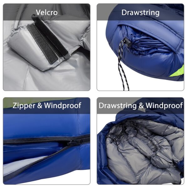 Saco de dormir ultraligero / Hamaca, tienda impermeable de invierno, para acampar al aire libre, niños y adultos - Imagen 6