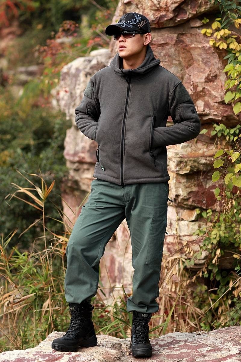 Hombre militar chaqueta de lana táctica Softshell Polartec Polar térmico con capucha ropa de abrigo ejército ropa Hombre militar chaqueta de lana táctica Softshell Polartec Polar térmico con capucha ropa de abrigo ejército ropa