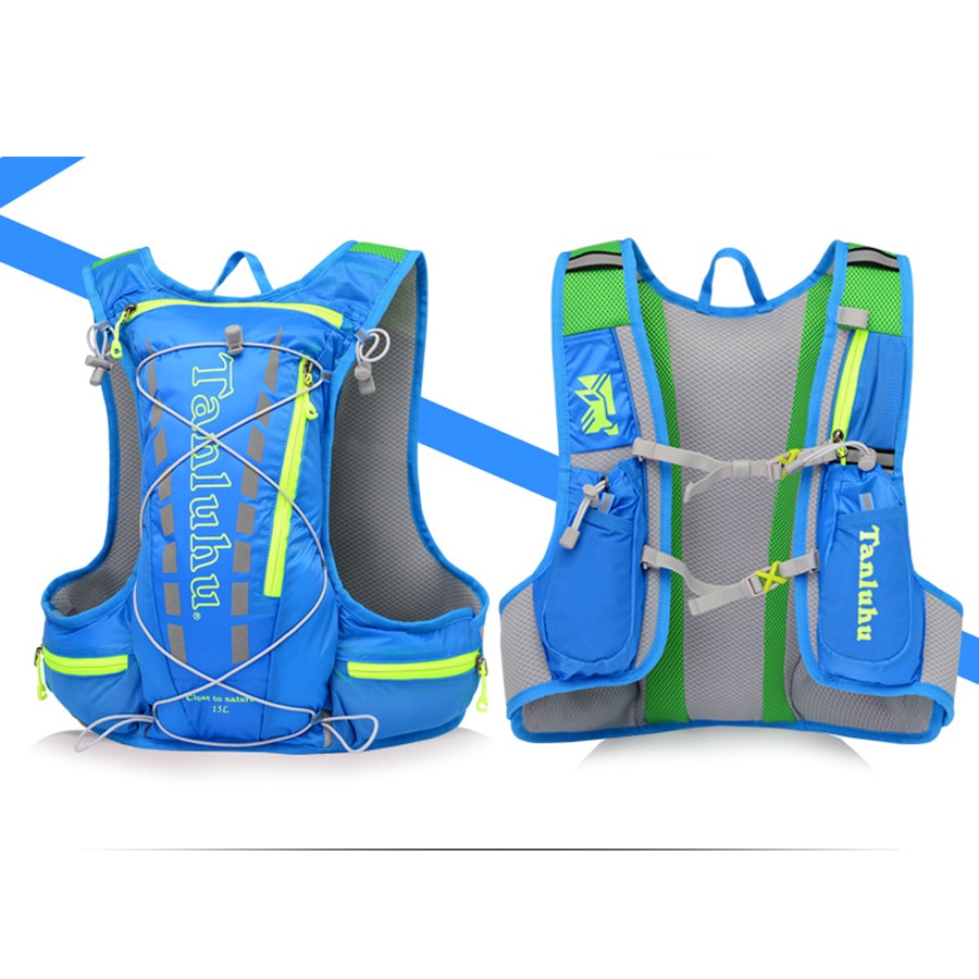 Tanluhu, mochila con chaleco de hidratación para correr, 15l, bolsa para deportes al aire libre para senderismo, carreras, Maratón, ciclismo, senderismo y escalada, paquete XL Tanluhu, mochila con chaleco de hidratación para correr, 15l, bolsa para deportes al aire libre para senderismo, carreras, Maratón, ciclismo, senderismo y escalada, paquete XL