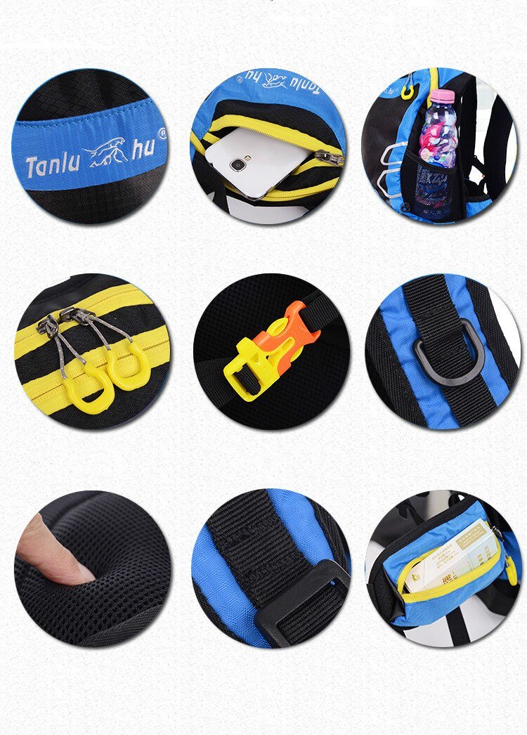 TANLUHU 12L mochila profesional de montañismo y senderismo, mochila de conducción al aire libre, equipo de equitación, bolsa de agua de hombro para bicicleta 530g