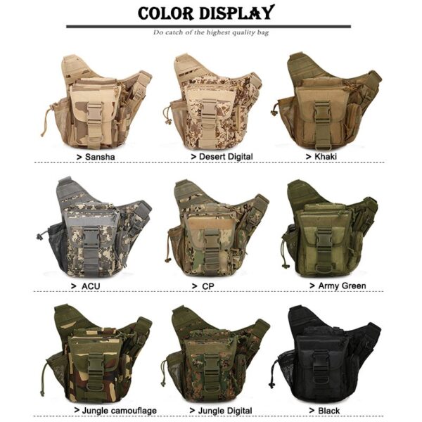 Bolso de hombro táctico 800D Oxford Molle, viaje, escalada, bolso cruzado, senderismo - Imagen 5