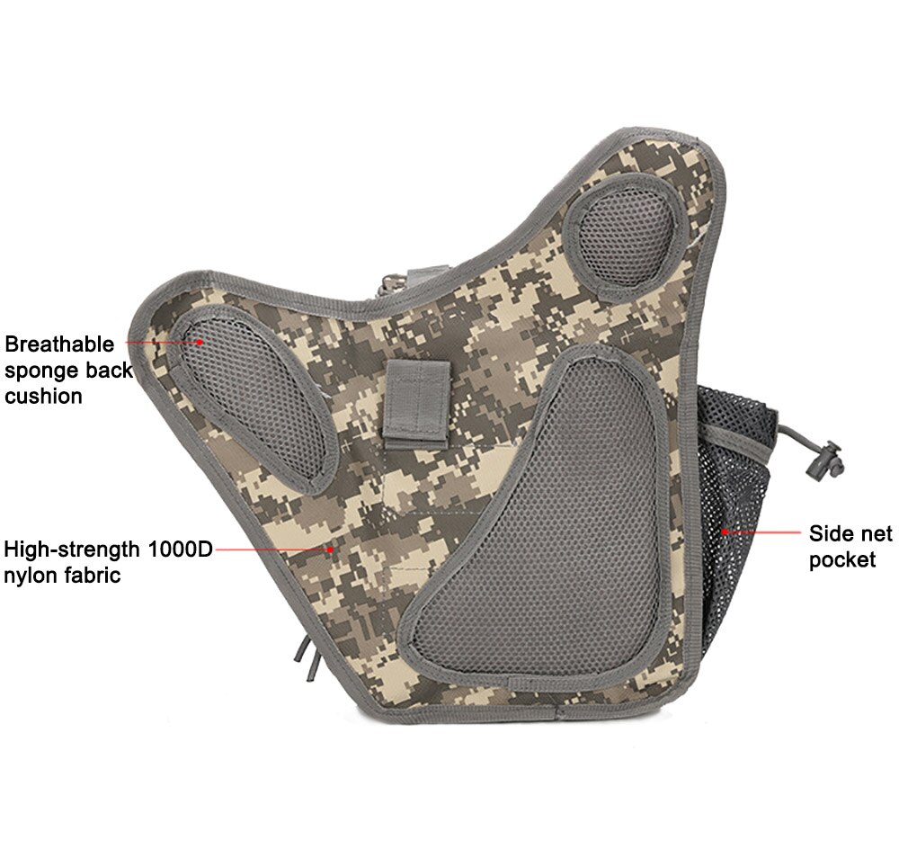 Bolso de hombro táctico militar 800D Oxford Molle, bolso de ejército para exteriores, senderismo, viaje, escalada, bolso cruzado, senderismo y acampada Bolso de hombro táctico militar 800D Oxford Molle, bolso de ejército para exteriores, senderismo, viaje, escalada, bolso cruzado, senderismo y acampada