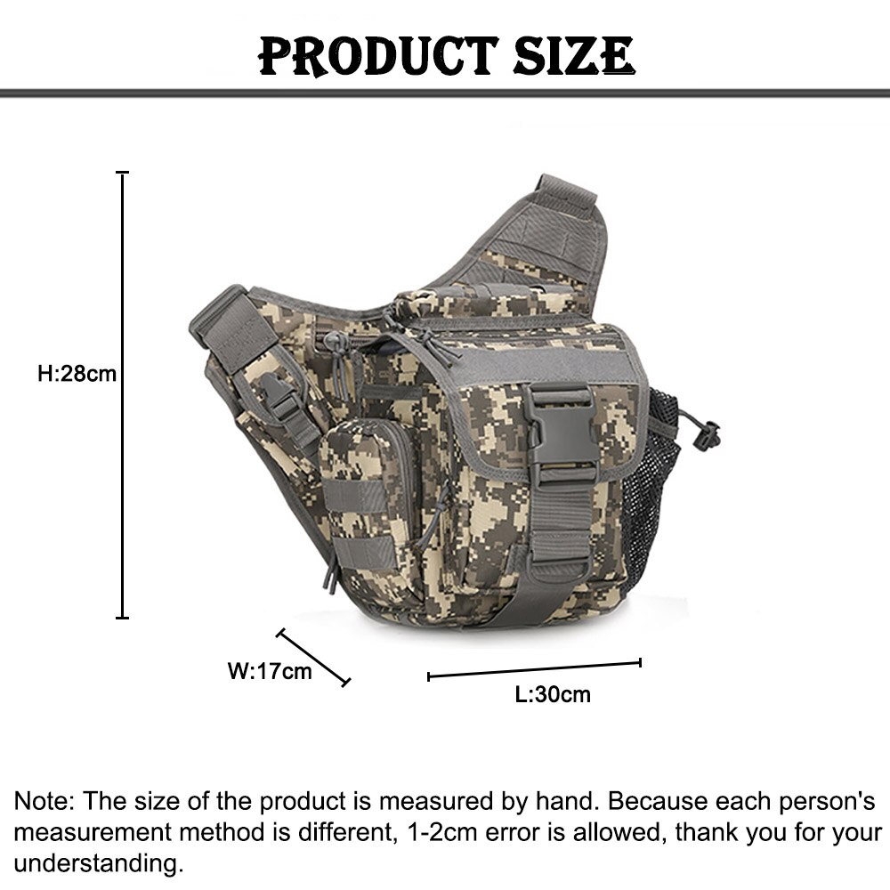 Bolso de hombro táctico militar 800D Oxford Molle, bolso de ejército para exteriores, senderismo, viaje, escalada, bolso cruzado, senderismo y acampada Bolso de hombro táctico militar 800D Oxford Molle, bolso de ejército para exteriores, senderismo, viaje, escalada, bolso cruzado, senderismo y acampada