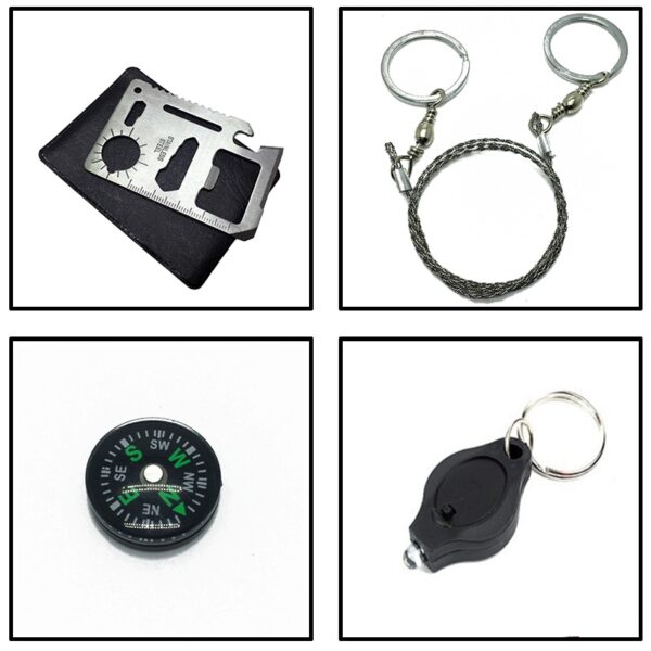 Kit de equipo de emergencia SOS, herramienta de supervivencia para acampar SOS - Imagen 3