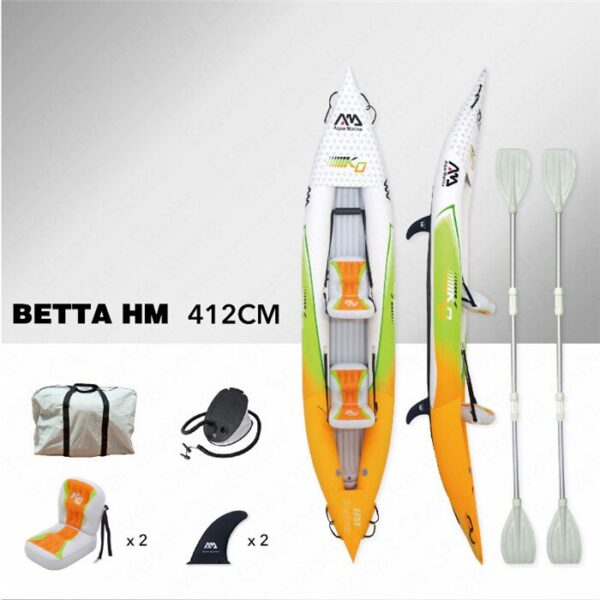 Kayak Bote de remos AQUA MARINA BETTA HM 2019 inflable para personas dobles, Kayak deportivo, remo Single / dobles - Imagen 2