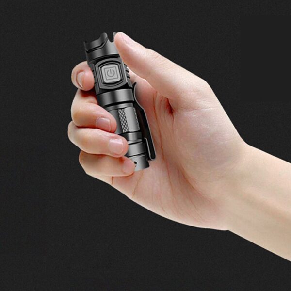 Linterna recargable USB de aluminio impermeabl 10W súper brillante - Imagen 3