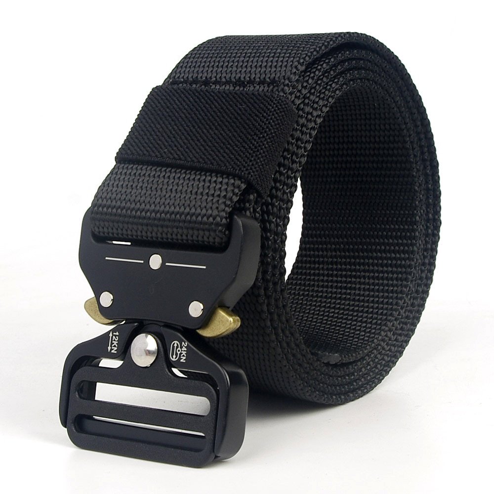 Cinturón táctico ajustable para hombre, cinturón táctico militar resistente, con hebilla de Metal, cinturón de nailon, accesorios de caza