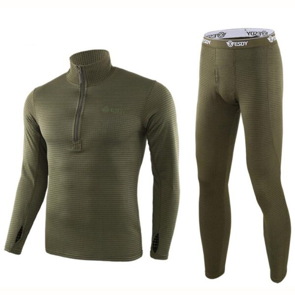 Conjunto ropa interior térmica hombres invierno secado rápido Anti-microbacteriana - Imagen 2