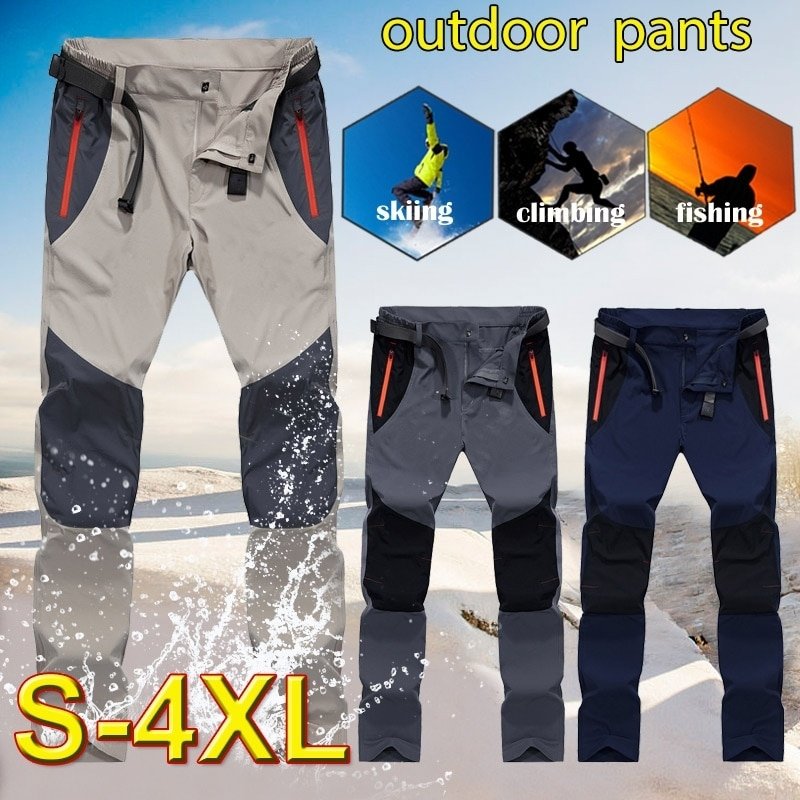 Pantalones tácticos impermeables de carga para hombre, pantalones de secado rápido para primavera y verano, pantalones de pesca para senderismo y deportes al aire libre para hombre, 4XL