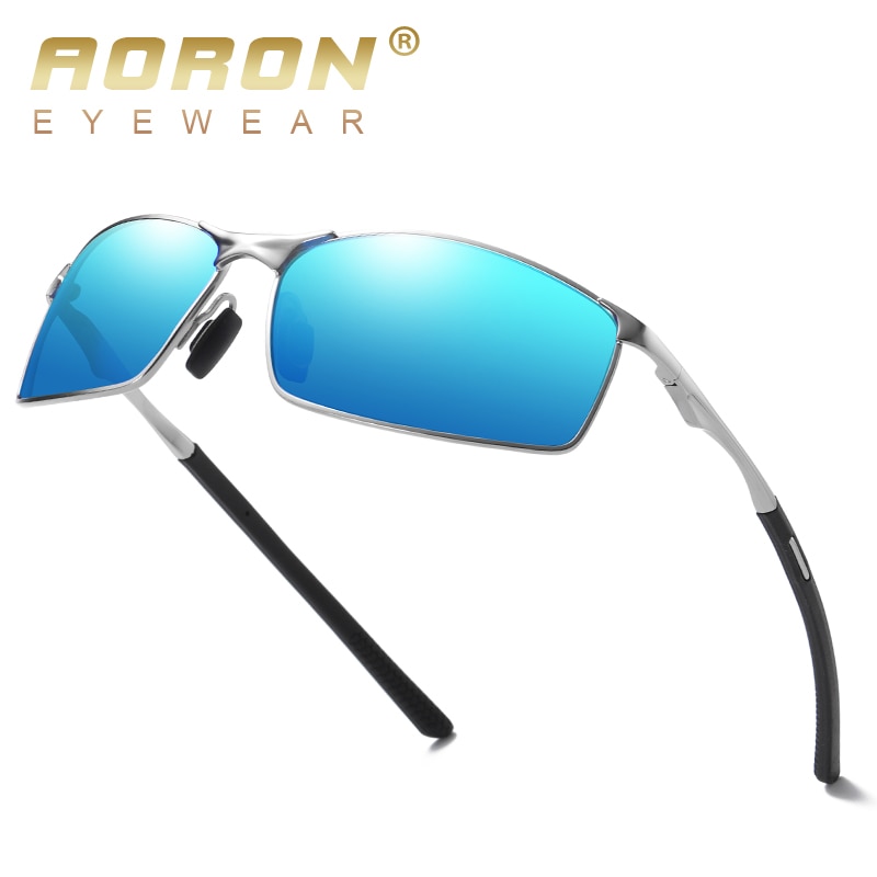 Gafas de sol polarizadas Aoron para hombre y mujer, gafas de sol clásicas con espejo para conducir al aire libre para hombre, gafas con armazón de Metal UV400