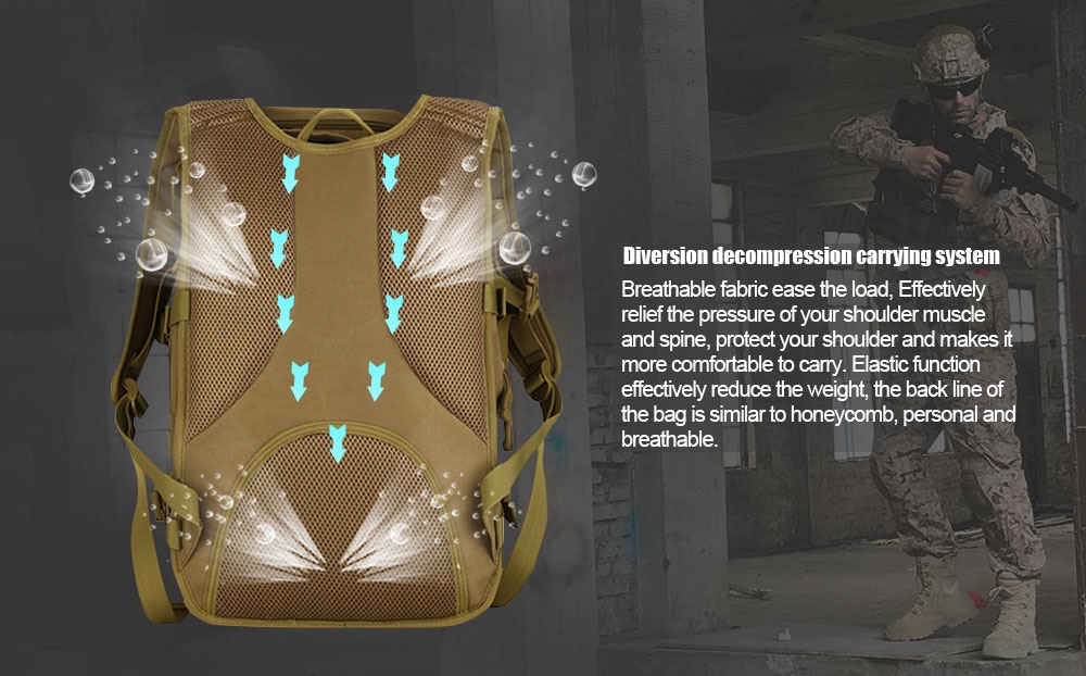 ¡Producto en oferta! Mochila táctica Molle, mochila militar de nailon resistente al agua, mochila militar para deportes al aire libre, cámping, senderismo, pesca y caza