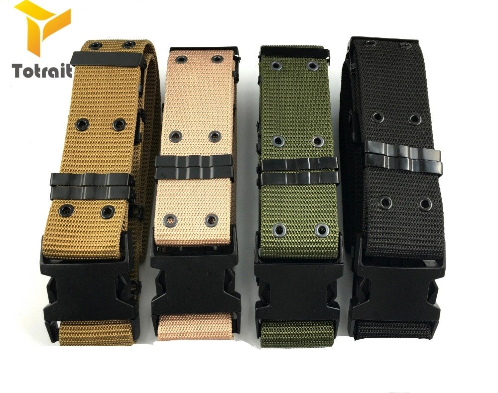 TOtrait, cinturón ancho, cinturones tácticos, cinturón militar de ejército, hebilla de Metal para exteriores, cinturón de caza de entrenamiento resistente