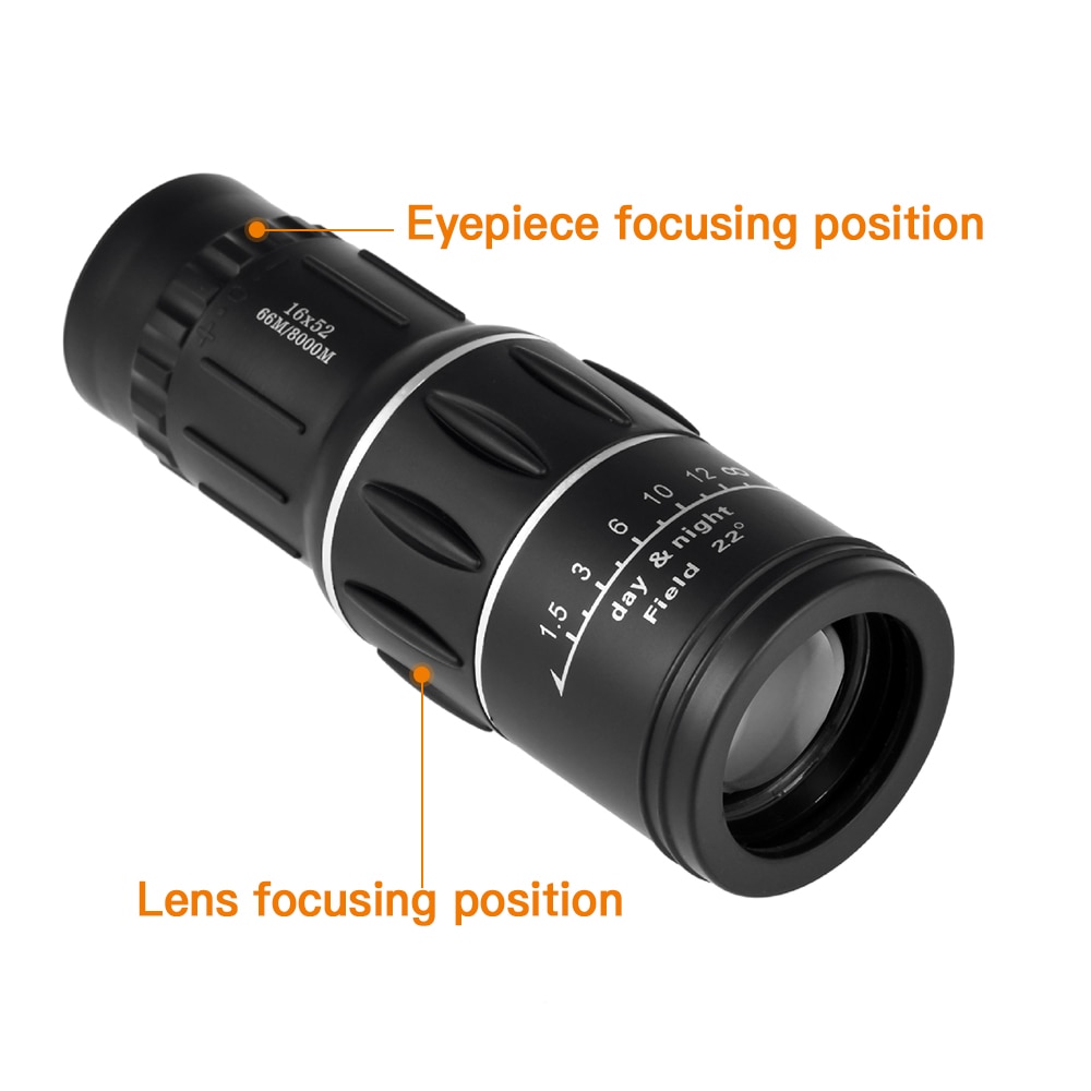 Vastar-telescopio Monocular portátil de 16X52, prismáticos HD de alta potencia, ocular teatral para caza, Campamento, Rifle de día y de noche