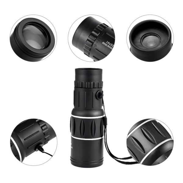 Monocular portátil de 16X52, prismáticos HD de alta potencia, Campamento - Imagen 4