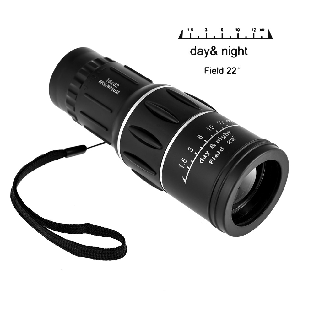 Vastar-telescopio Monocular portátil de 16X52, prismáticos HD de alta potencia, ocular teatral para caza, Campamento, Rifle de día y de noche