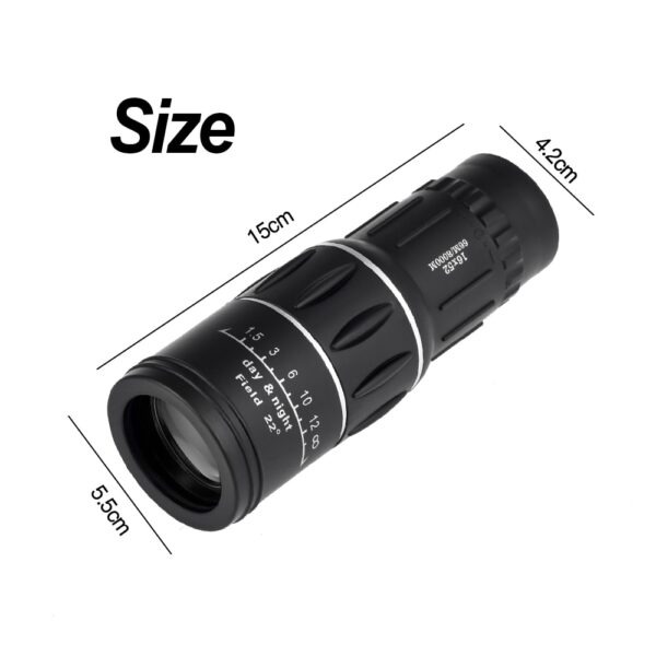 Monocular portátil de 16X52, prismáticos HD de alta potencia, Campamento - Imagen 5