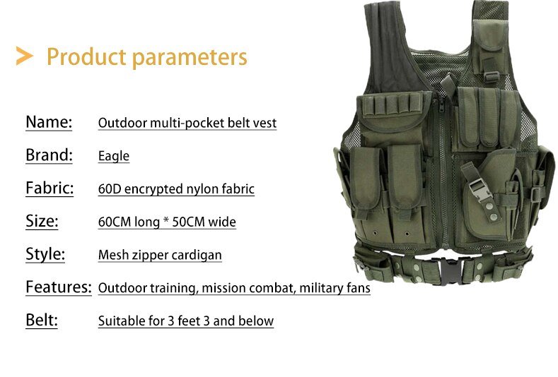 Equipo táctico 2020, chaleco militar Molle, chaleco de armadura de caza, equipo del ejército, chaleco protector de combate de Paintball Airsoft para CS Wargame