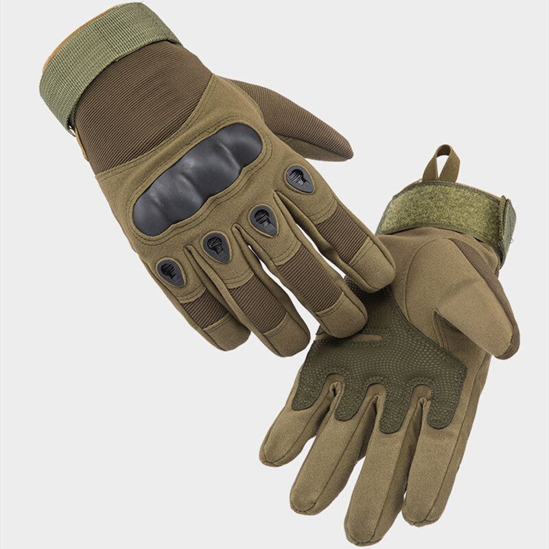 Guantes tácticos militares del Ejército Paintball Airsoft tiro de combate antideslizante bicicleta duro nudillo guantes de dedo completo