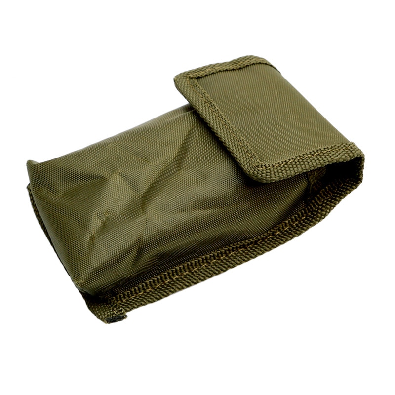 Juego de cubiertos plegables portátiles de acero inoxidable, cuchillo de tenedor con bolsa verde militar, bolsa de supervivencia para acampar, contenedor de cubiertos al aire libre
