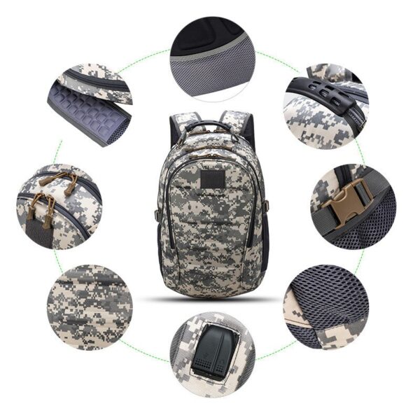 Mochila resistente al agua 45 l, doble interfaz Mochila con auriculares USB - Imagen 6