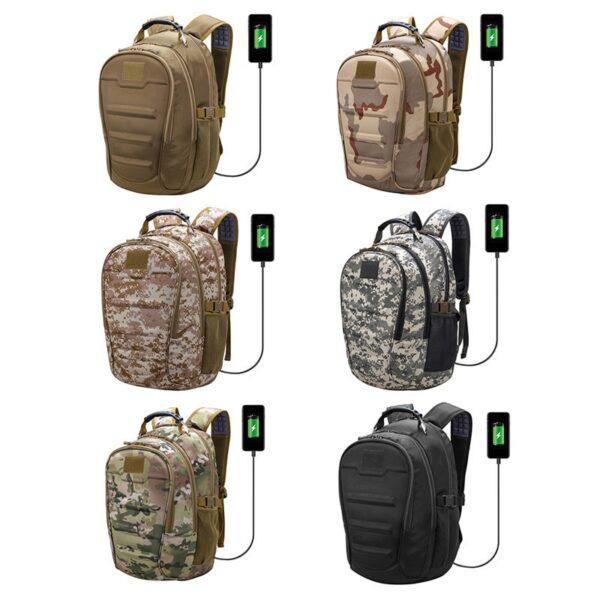 Mochila resistente al agua 45 l, doble interfaz Mochila con auriculares USB