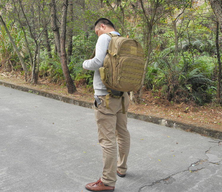 Molle-bolso de hombro táctico de 40L, estilo militar, fundas de acampada, mochila de viaje para caza, mochila de escalada multifuncional para exteriores