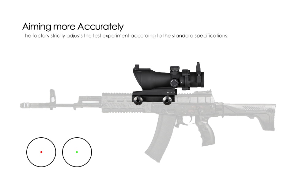 Tactics ACOG 1X32 mira telescópica de punto rojo Tactical, mira telescópica de punto rojo, mira telescópica de punto rojo con montura de 20mm