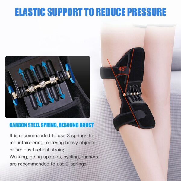 Soporte para articulaciones rodilla, mejora potencia elevación deportiva - Imagen 4