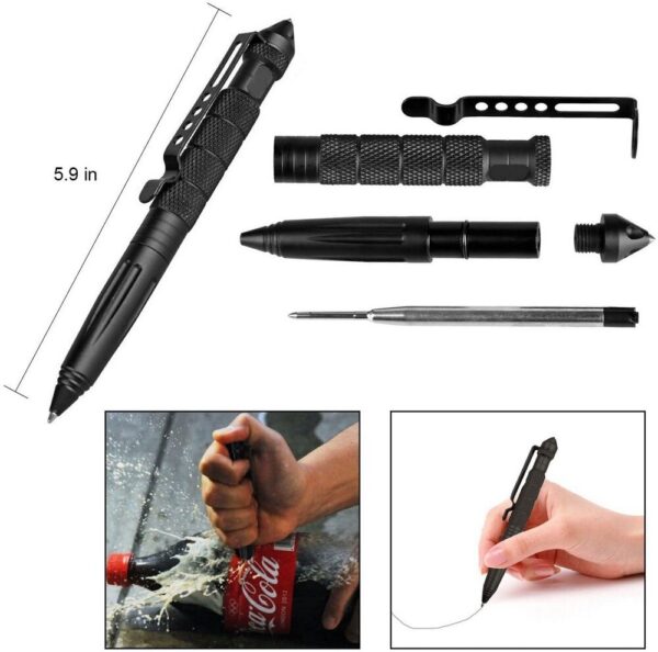 Lapiz Bolígrafo táctico militar, multifunción, defensa personal, aleación de aluminio,emergencia - Imagen 3