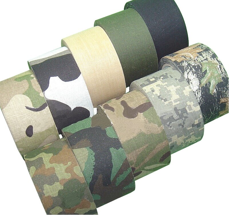Cinta adhesiva de camuflaje para acampar en el exterior cinta de camuflaje para envolver la caza, 0,05 m x 10m/2 pulgadas x 390 pulgadas, 10 metros