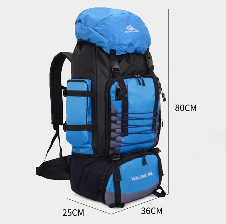 Mochila De Viaje de 90L, Mochila para acampar, senderismo, escalada, senderismo, montañismo, Mochila deportiva de gran capacidad XA857WA