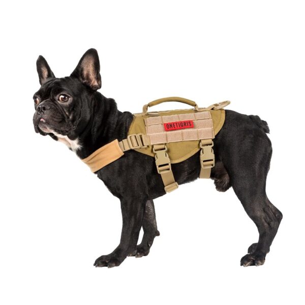 Chaleco para perro, para  senderismo, arnés de entrenamiento militar táctico MOLLE - Imagen 2