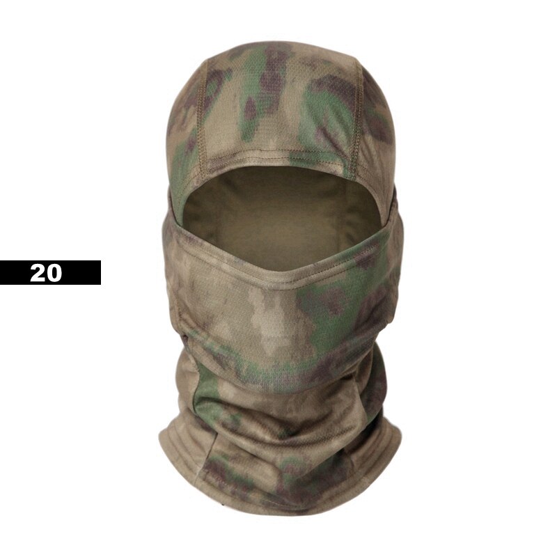 Pasamontañas de camuflaje táctico, máscara facial CS completa, juego de guerra, caza del ejército, deportes de ciclismo, casco con forro, militar, Multicam, CP, bufanda