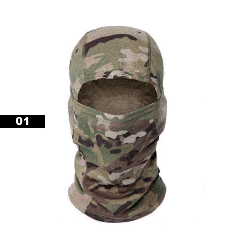 Pasamontañas de camuflaje táctico, máscara facial CS completa, juego de guerra, caza del ejército, deportes de ciclismo, casco con forro, militar, Multicam, CP, bufanda