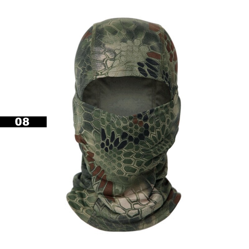 Pasamontañas de camuflaje táctico, máscara facial CS completa, juego de guerra, caza del ejército, deportes de ciclismo, casco con forro, militar, Multicam, CP, bufanda