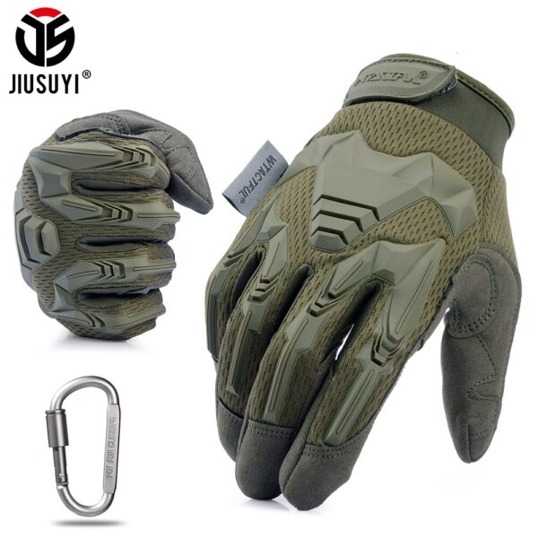 Guantes militares tácticos para Paintball, Airsoft, combate, goma para bicicleta, antideslizantes