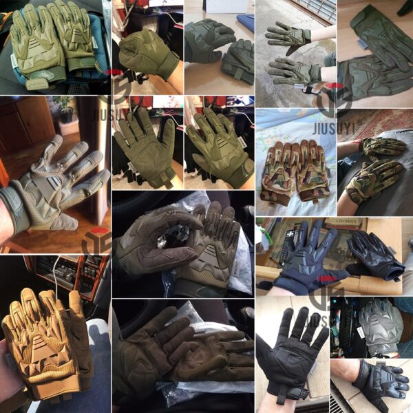 Guantes militares tácticos para Paintball, Airsoft, combate, goma para bicicleta, antideslizantes - Imagen 3