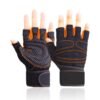 orange gym gloves