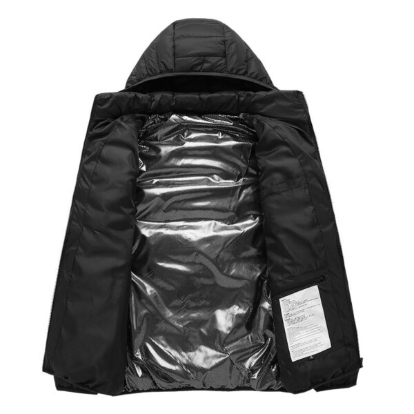 Chaqueta calefactora con capucha para hombre, chaleco de caza eléctrico con USB, abrigo cálido de invierno, chaleco de calefacción térmica, ropa de senderismo táctica - Imagen 5